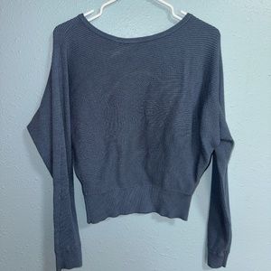 Women's Express Horizontal Ribbed Dark Blue Sweater